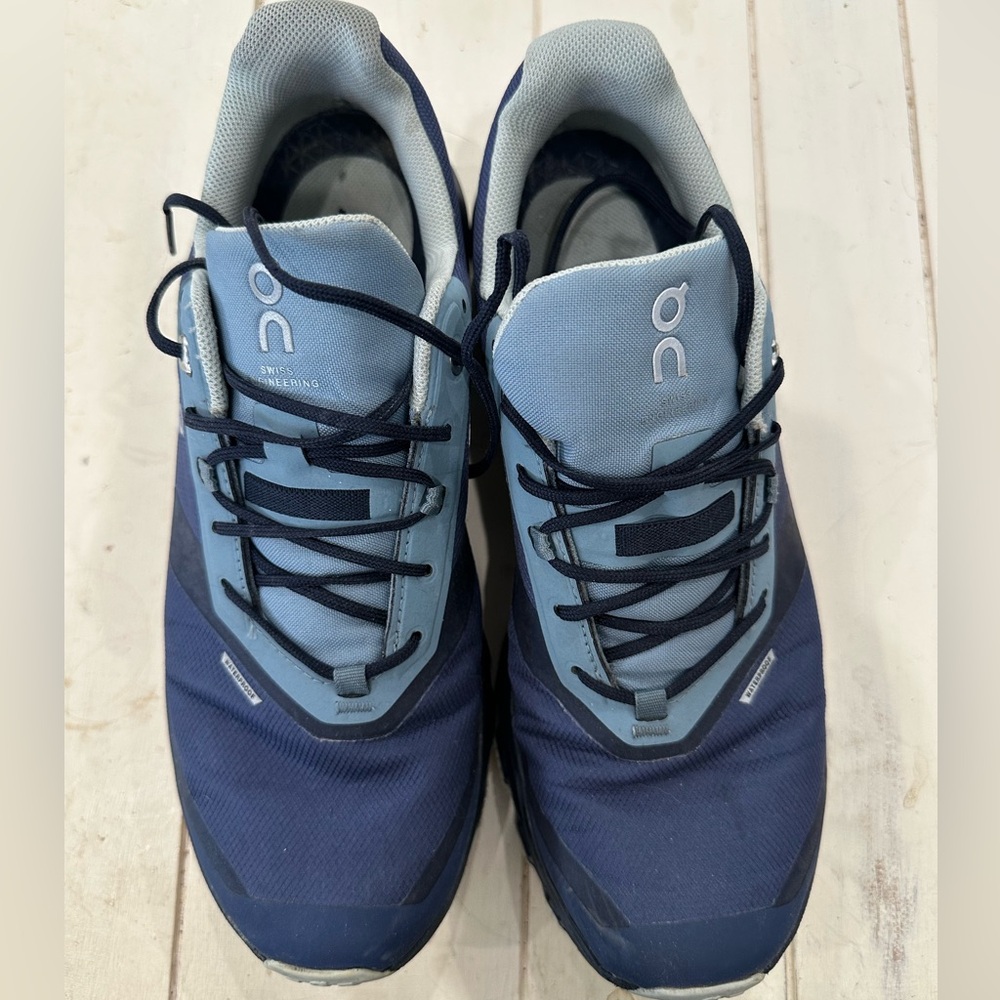 On Running Women's Blue and Gray Athletic Shoes
